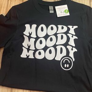 NWT Moody Moody Moody 😄 Black Graphic Tee Size Small